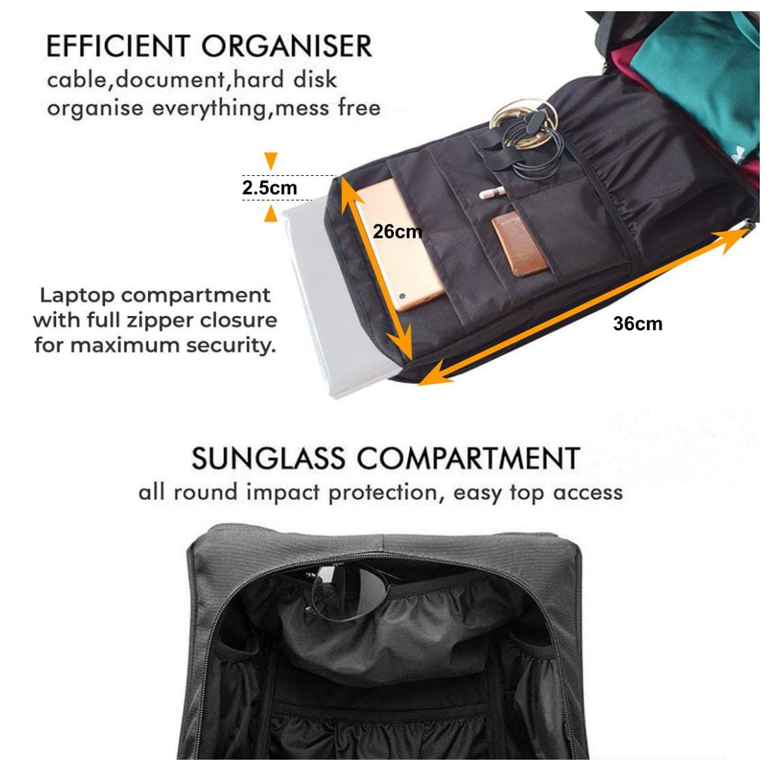 Gods - Ghost Blue Sky - 25 litres, Anti Theft Laptop backpack (15.6 inch laptops) - Ghost