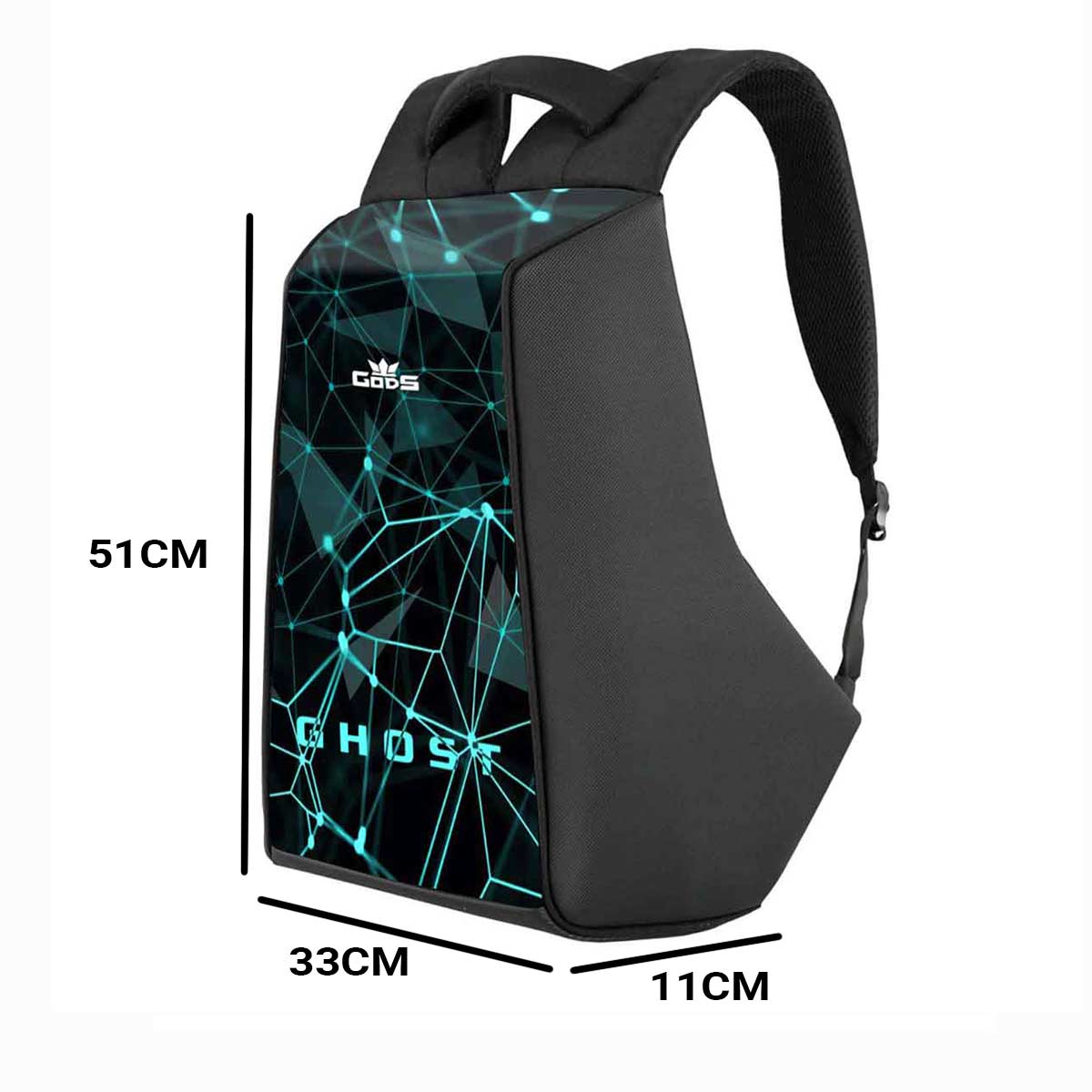 Gods - Ghost Neurolink – 25 litres, Anti Theft Laptop backpack (15.6 inch laptops) - Ghost