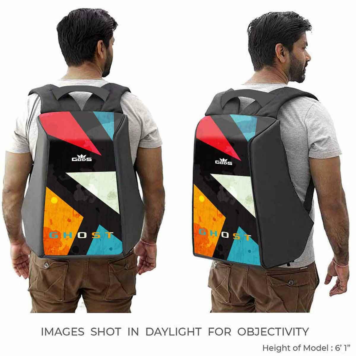 Gods - Ghost Tiles – 25 litres, Anti Theft Laptop backpack (15.6 inch laptops) - Ghost