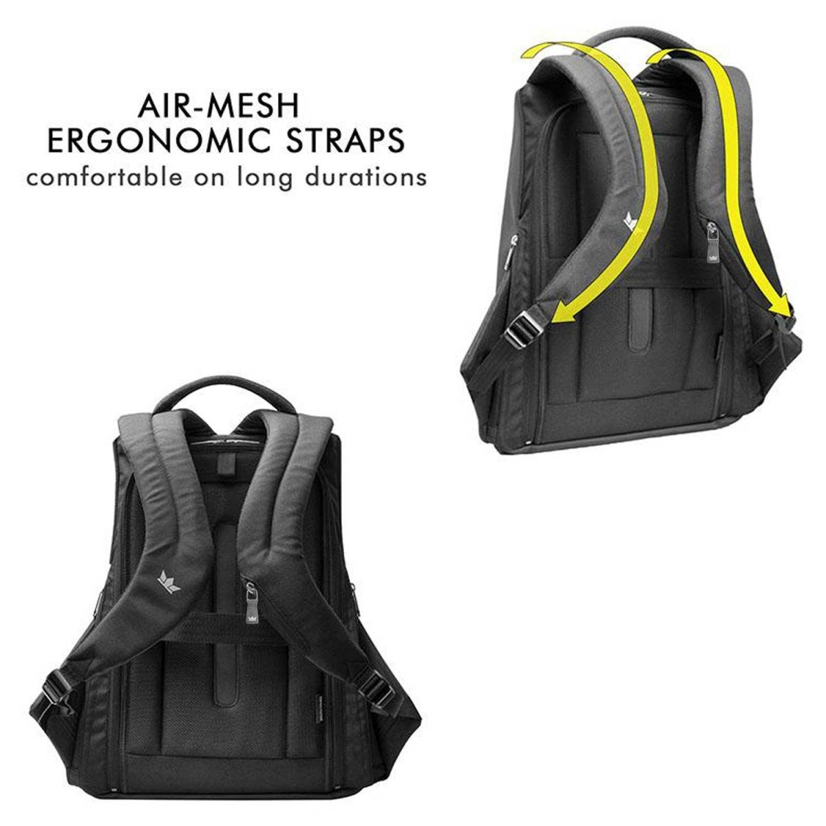 Gods - Ghost Daring Texture - 25 litres, Anti Theft Laptop backpack (15.6 inch laptops) - Backpack — RoadGods — 3