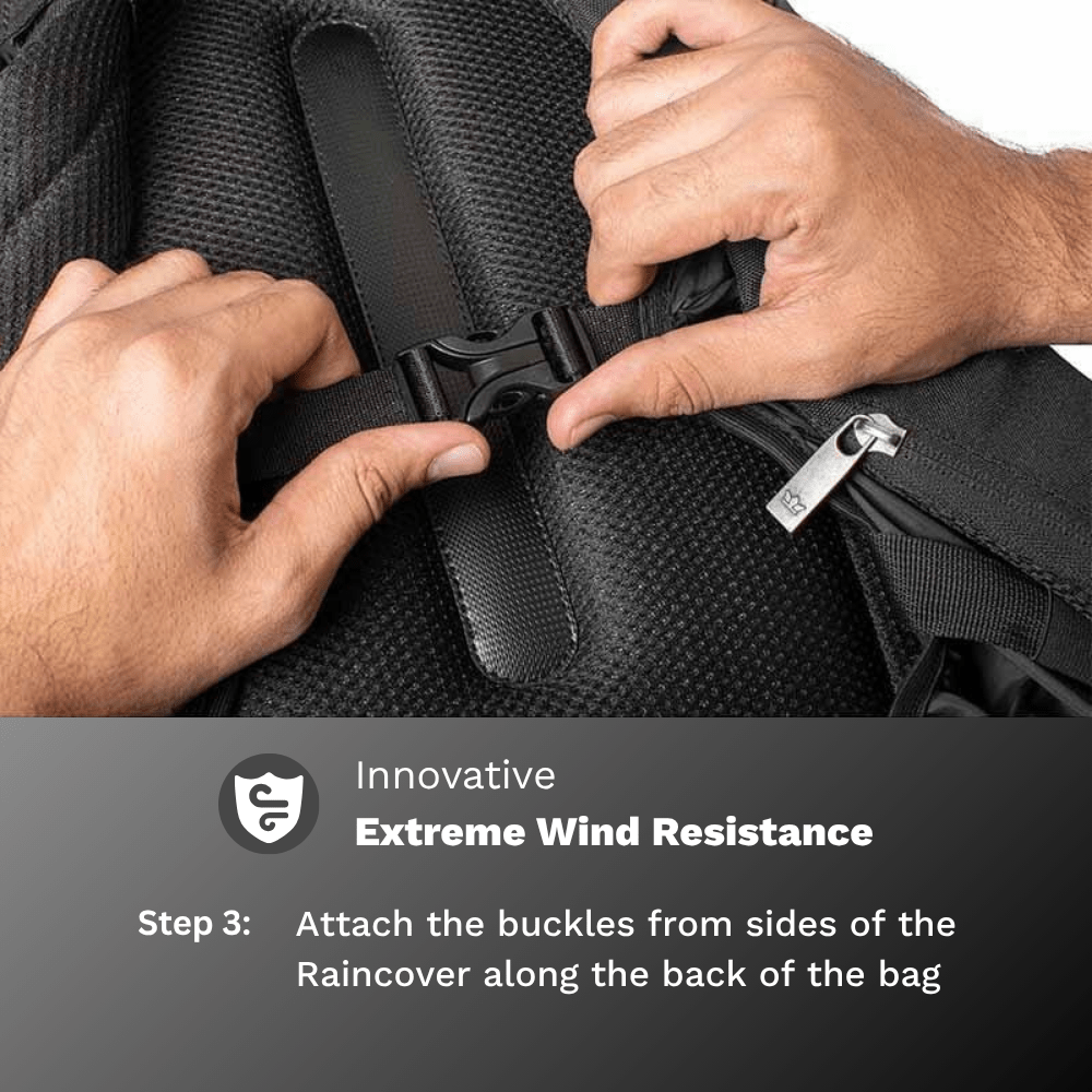 Gods - GODS Rain Cover for Backpacks (20L - 35L) | All - Weather Raincover, Waterproof, Wind - Resistant, No - Stitch Design | Fits Ghost X, Zarc X & More - Accessories — RoadGods — 6