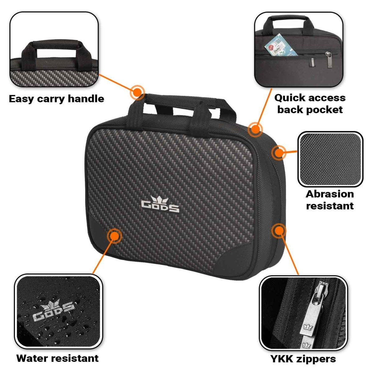 Gods - Gods Travel utility and Toiletries Kit - Carbon Fiber -