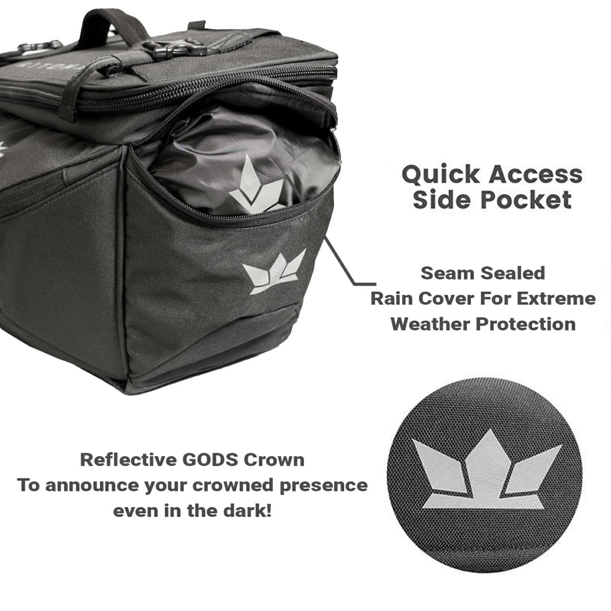 Gods - Gods Triton X2 - 50Ltr Saddlebag with Capsule Rain Cover -