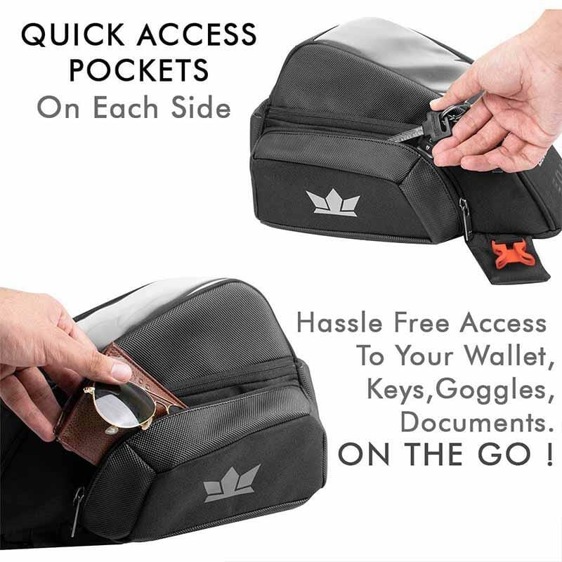 Gods - Gods Zeon R1 - Magnetic motorcycle Tank Bag with Capsule Rain Cover (compatible with all bikes) -