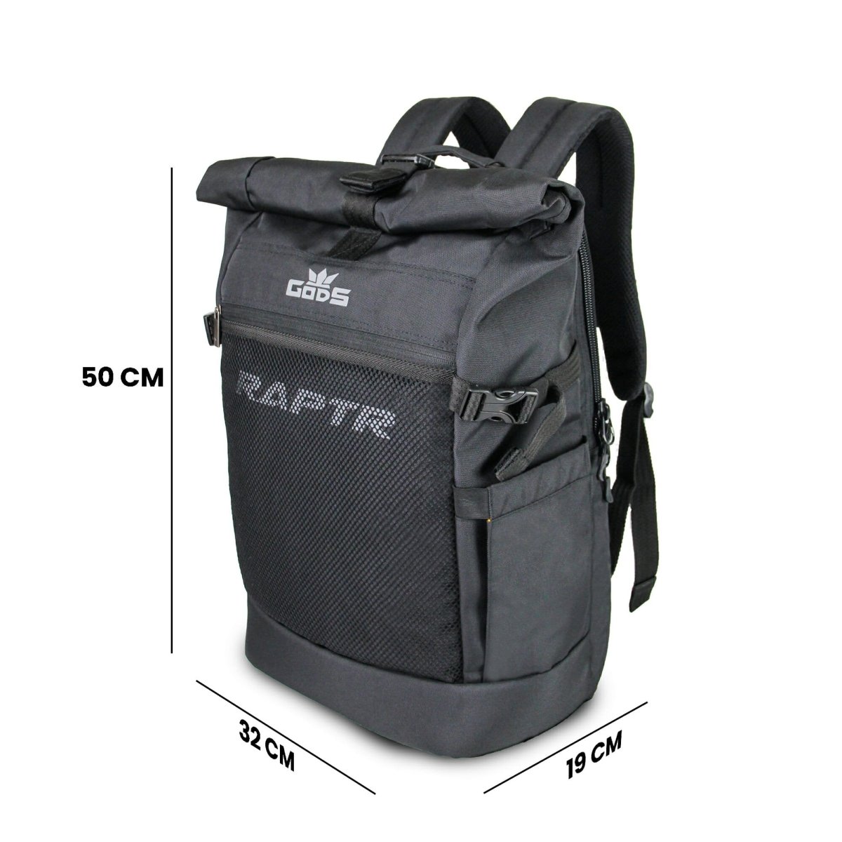 Gods - RAPTR - 30 ltrs - All terrain roll - top rucksack and laptop backpack (15.6 inch laptops) - RAPTR