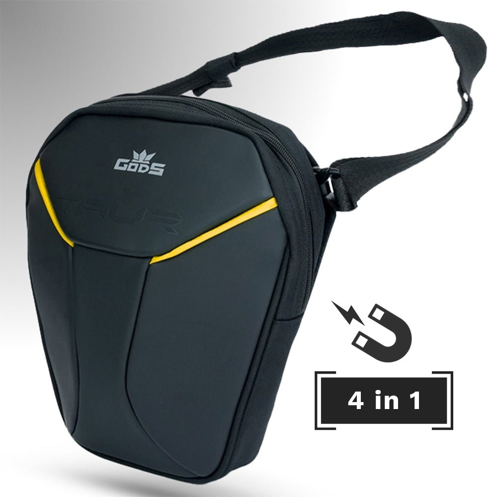 Gods - Taur 4 - in - 1 Yellow | Magnetic Tank Bag | Thigh Bag | Waist Bag | Sling Bag - Accessories
