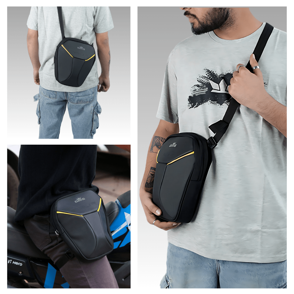 Gods - TAUR: The Ultimate 4 - in - 1 Riding Gear – Thigh Bag | Waist Bag | Sling Bag | Tank Pouch - Yellow - Accessories