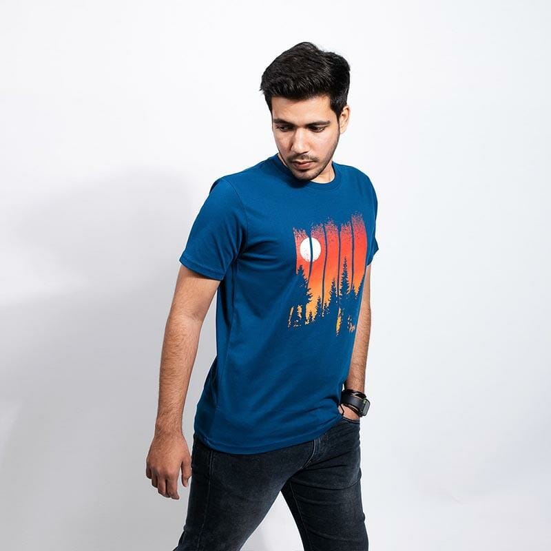Gods - Trees and Wolf Men's Tshirt - Gods Exclusive Collection - Shirts
