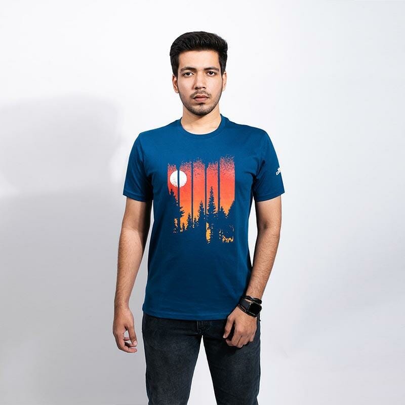 Gods - Trees and Wolf Men's Tshirt - Gods Exclusive Collection - Shirts