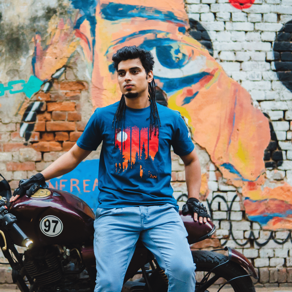 Gods - Trees and Wolf Men's Tshirt - Gods Exclusive Collection - Shirts