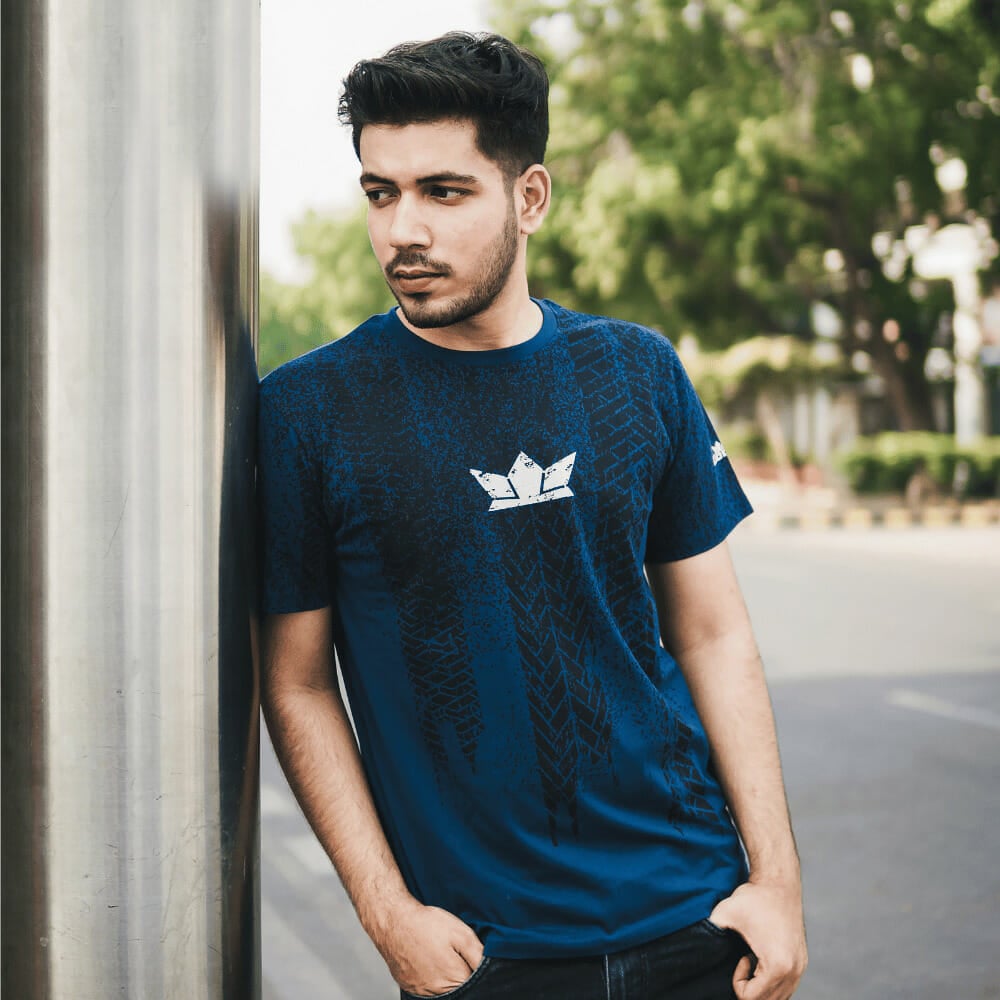 Gods - Tyre tread Men's Blue Tshirt - Gods Exclusive Collection - Shirts