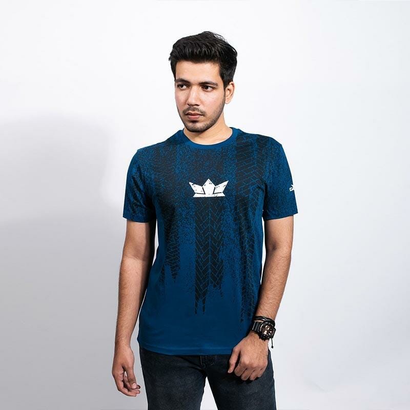 Gods - Tyre tread Men's Blue Tshirt - Gods Exclusive Collection - Shirts