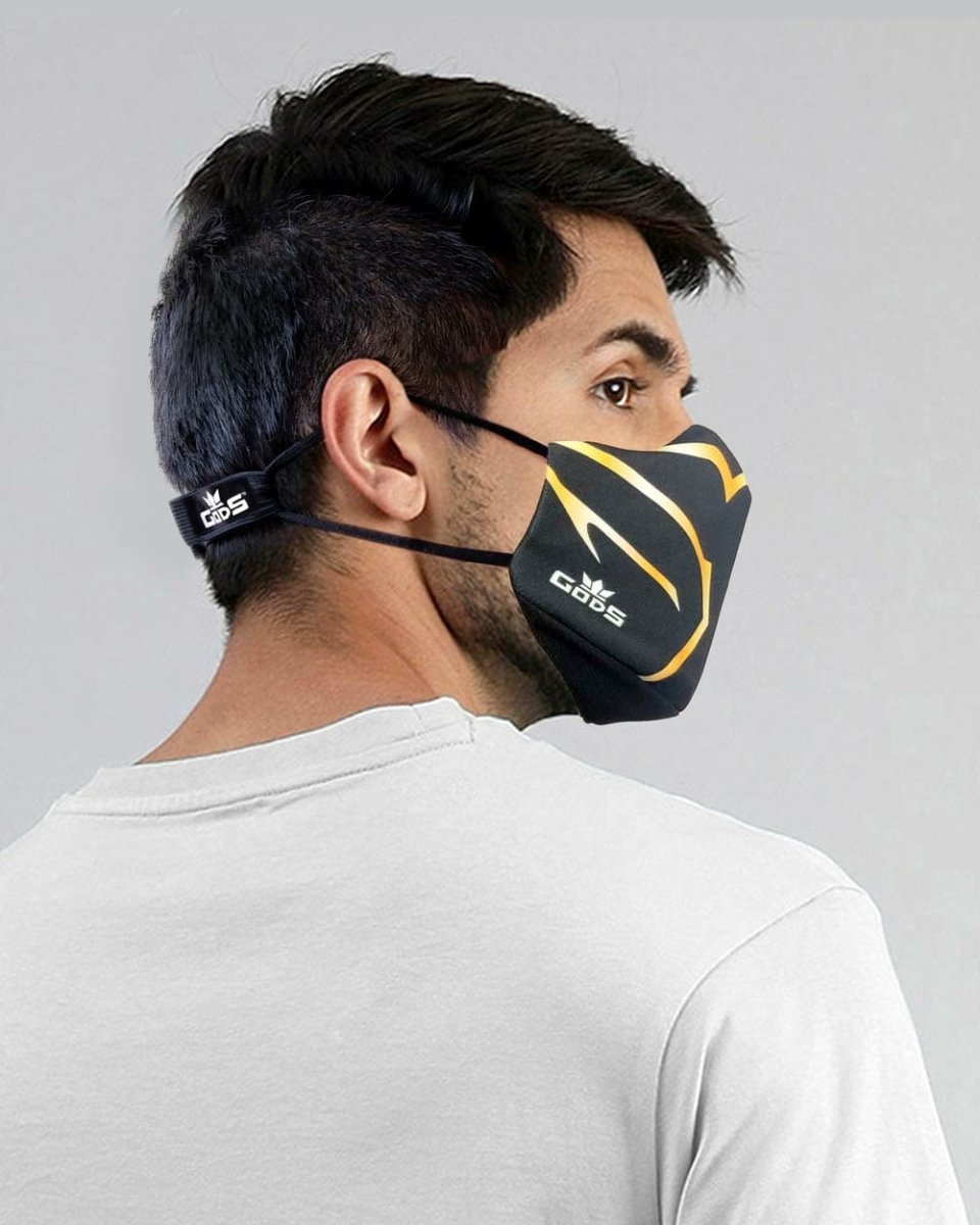 Gods - Xator Combat Face Protector Mask (Dark Green Gold) - Accessories