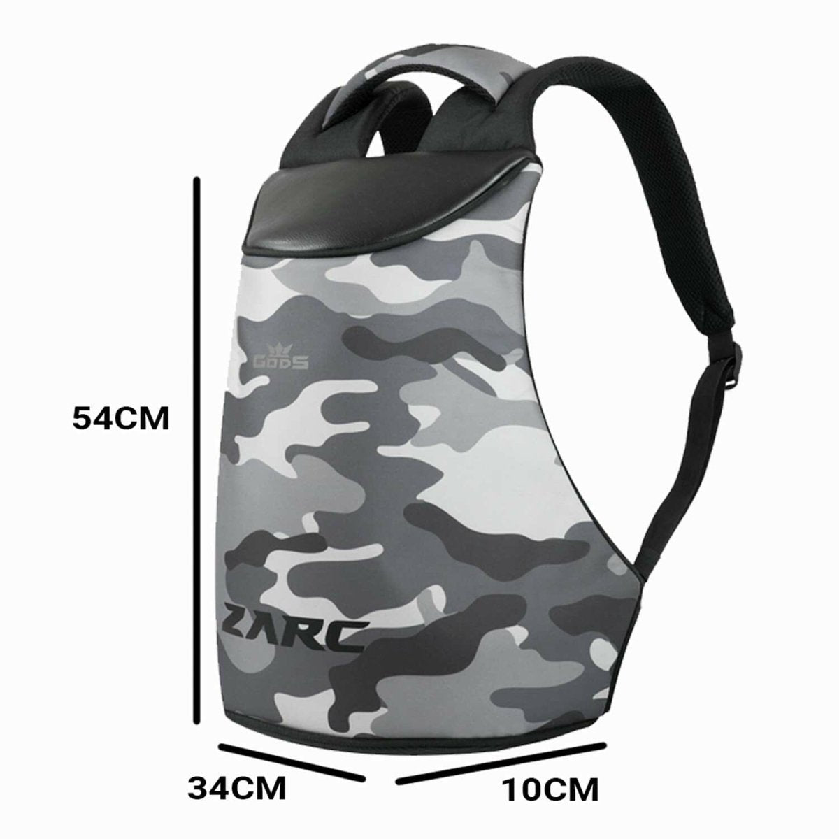 Gods - Zarc (Camouflage) - 22 litres, Anti Theft Laptop backpack (15.6 inch laptops) -