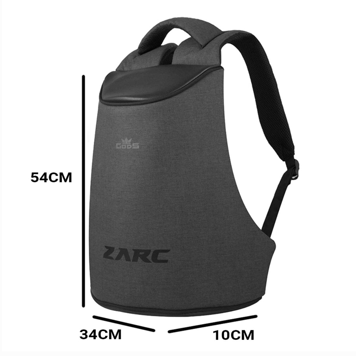 Gods - Zarc (Melange) - 22 litres, Anti Theft Laptop backpack (15.6 inch laptops) -