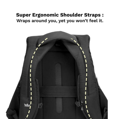 Ghost X Daring Texture Anti Theft Office Laptop Backpack for Men – Hard Shell, 25L Professional Work Bag