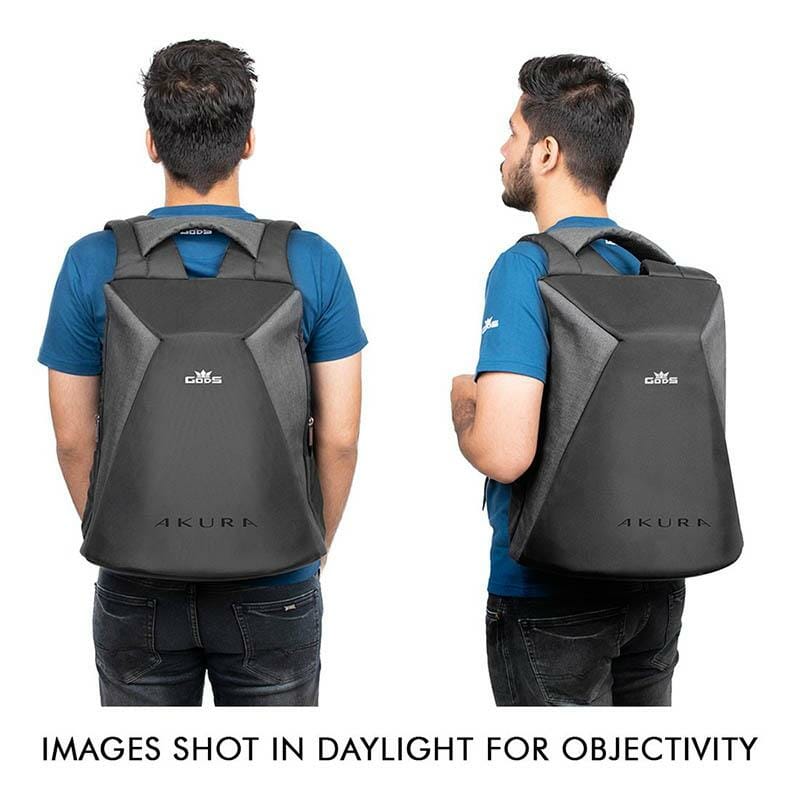 Gods - Akura - 22 litres, Anti Theft Laptop backpack (15.6 inch laptops) (Black) - 