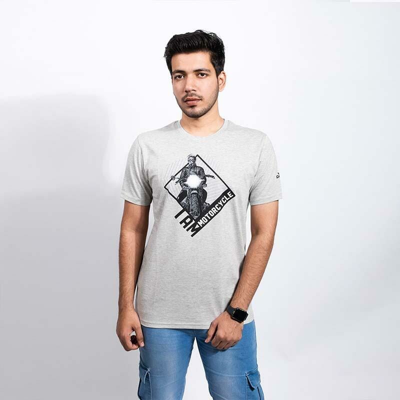 I Am Motorcycle Men's Grey T-shirt - Gods Exclusive Collection - RoadGods