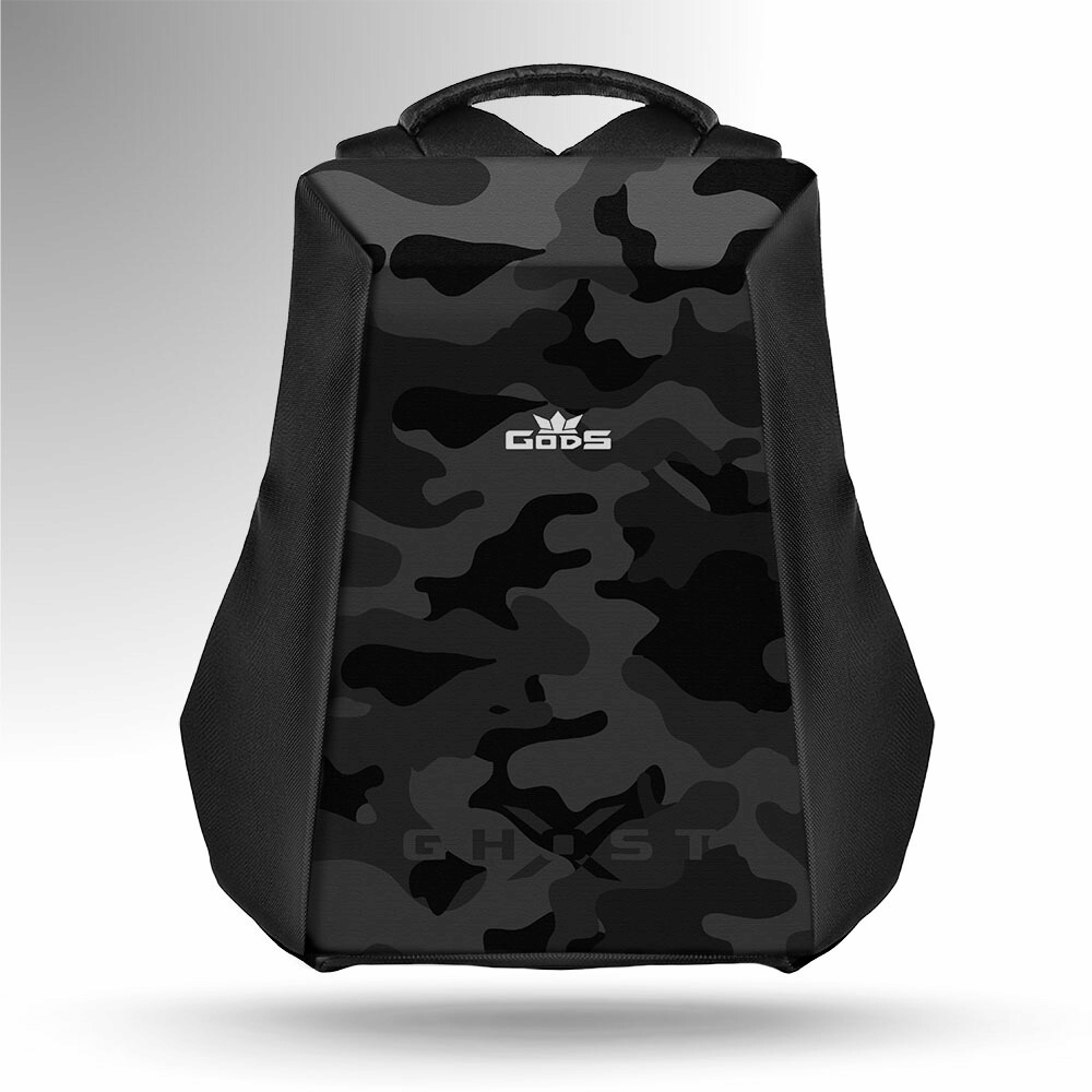 Ghost X | Black Camouflage | Anti-Theft Office Laptop Backpack (25L ...