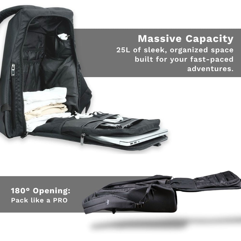 Ghost X | Black Camouflage | Anti-Theft Office Laptop Backpack (25L ...
