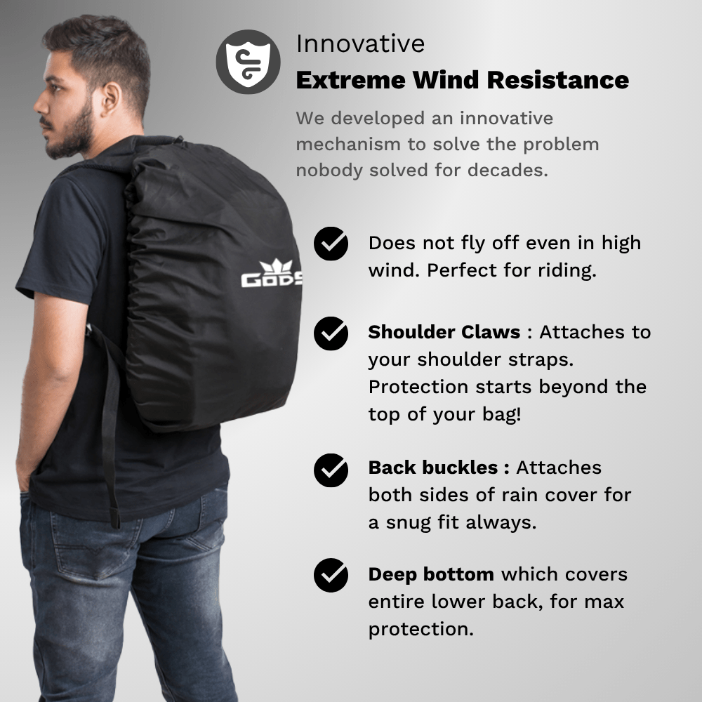 Gods - GODS Rain Cover for Backpacks (20L - 35L) | All - Weather Raincover, Waterproof, Wind - Resistant, No - Stitch Design | Fits Ghost X, Zarc X & More - Accessories