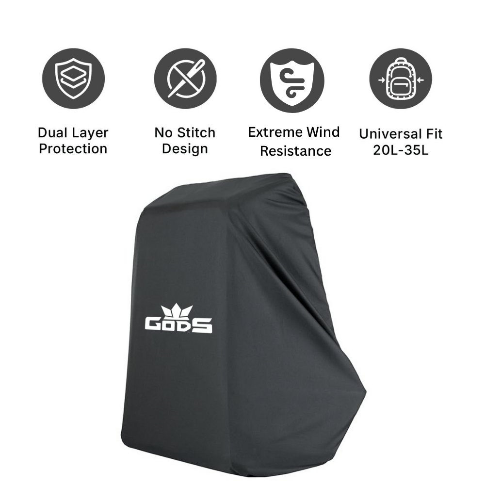 Gods - GODS Rain Cover for Backpacks (20L - 35L) | All - Weather Raincover, Waterproof, Wind - Resistant, No - Stitch Design | Fits Ghost X, Zarc X & More - Accessories