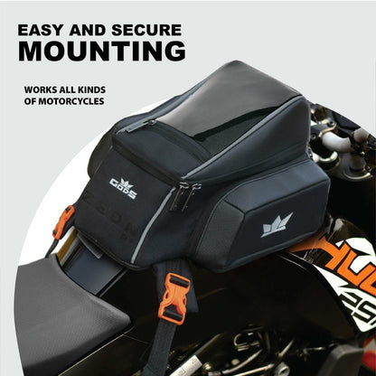 Gods - Gods Zeon R1 (Fibre Tank) - Motorcycle Tank Bag with Capsule Rain Cover - 