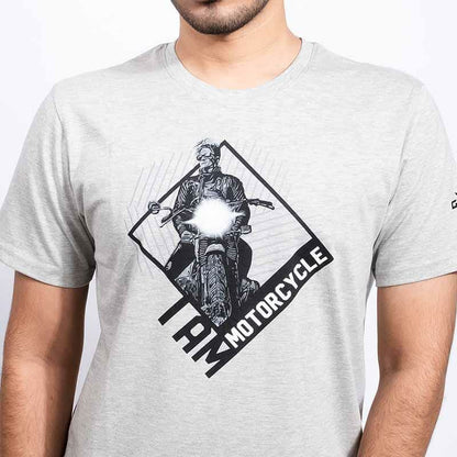 Gods - I Am Motorcycle Men's Grey Tshirt - Gods Exclusive Collection - Shirts