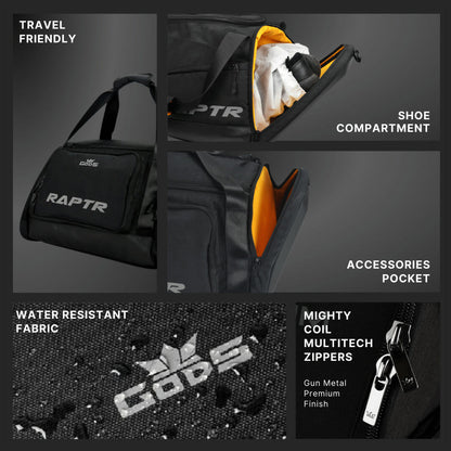 Gods - RAPTR - 40 litres, Hard Shell Premium moulded Duffle Bag - RAPTR