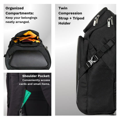 Gods - SENECA - Premium travel Laptop backpack (15.6 inch laptops) - Mohawk