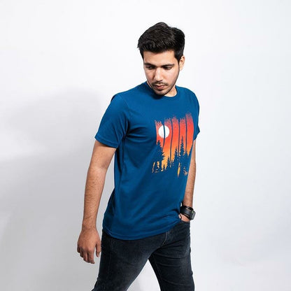 Gods - Trees and Wolf Men's Tshirt - Gods Exclusive Collection - Shirts