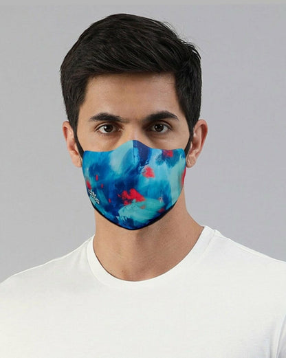 Gods - Xator Combat Face Protector Mask - Blue Red Splash - Accessories