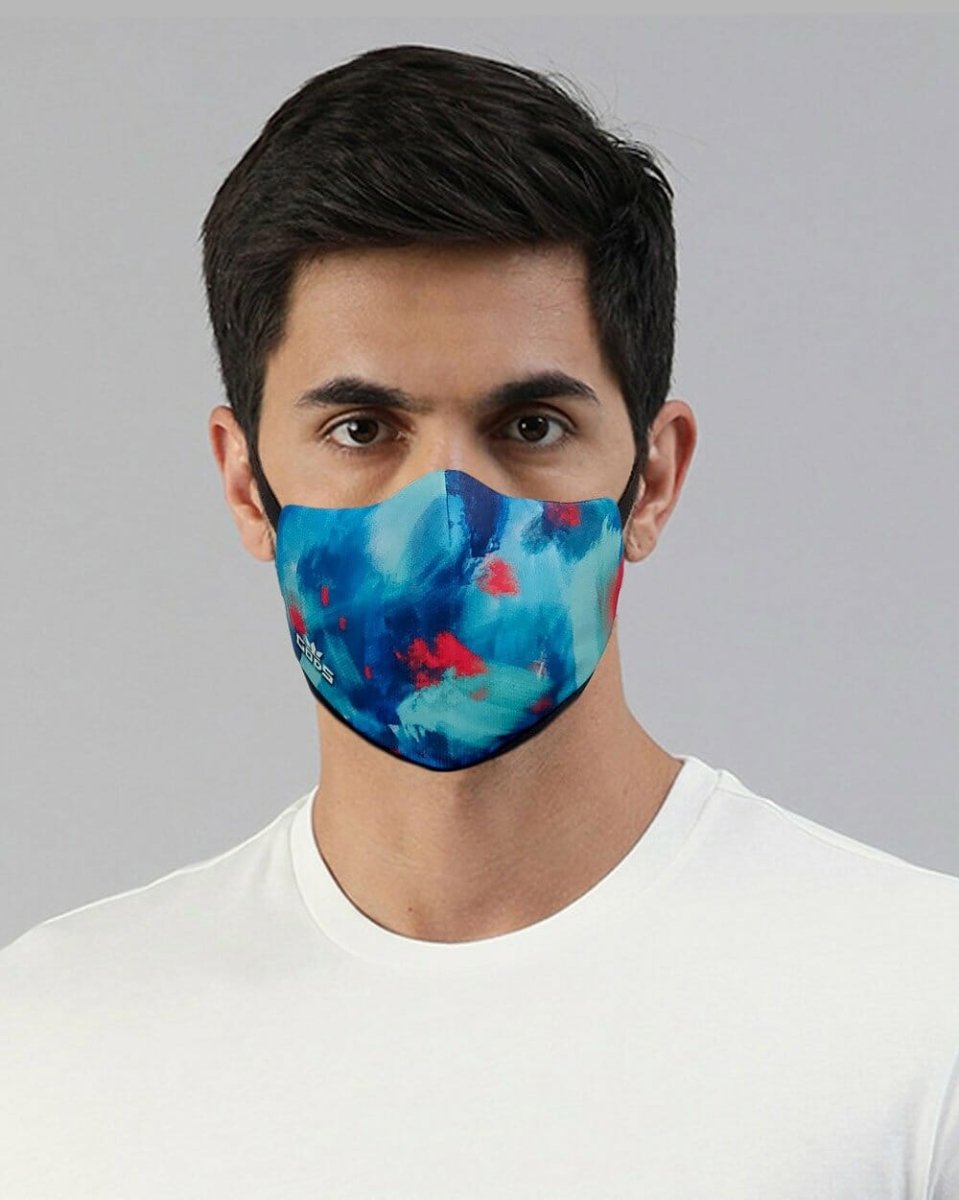 Gods - Xator Combat Face Protector Mask - Blue Red Splash - Accessories