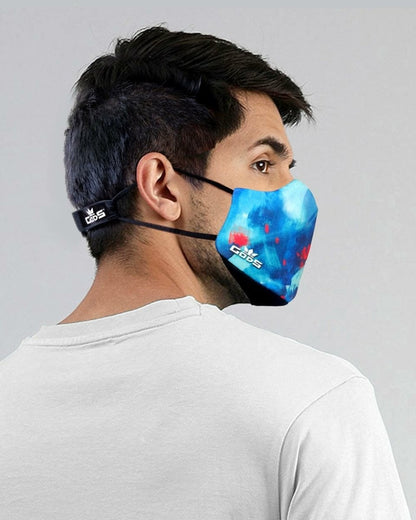Gods - Xator Combat Face Protector Mask - Blue Red Splash - Accessories