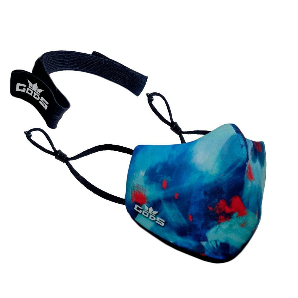Gods - Xator Combat Face Protector Mask - Blue Red Splash - Accessories