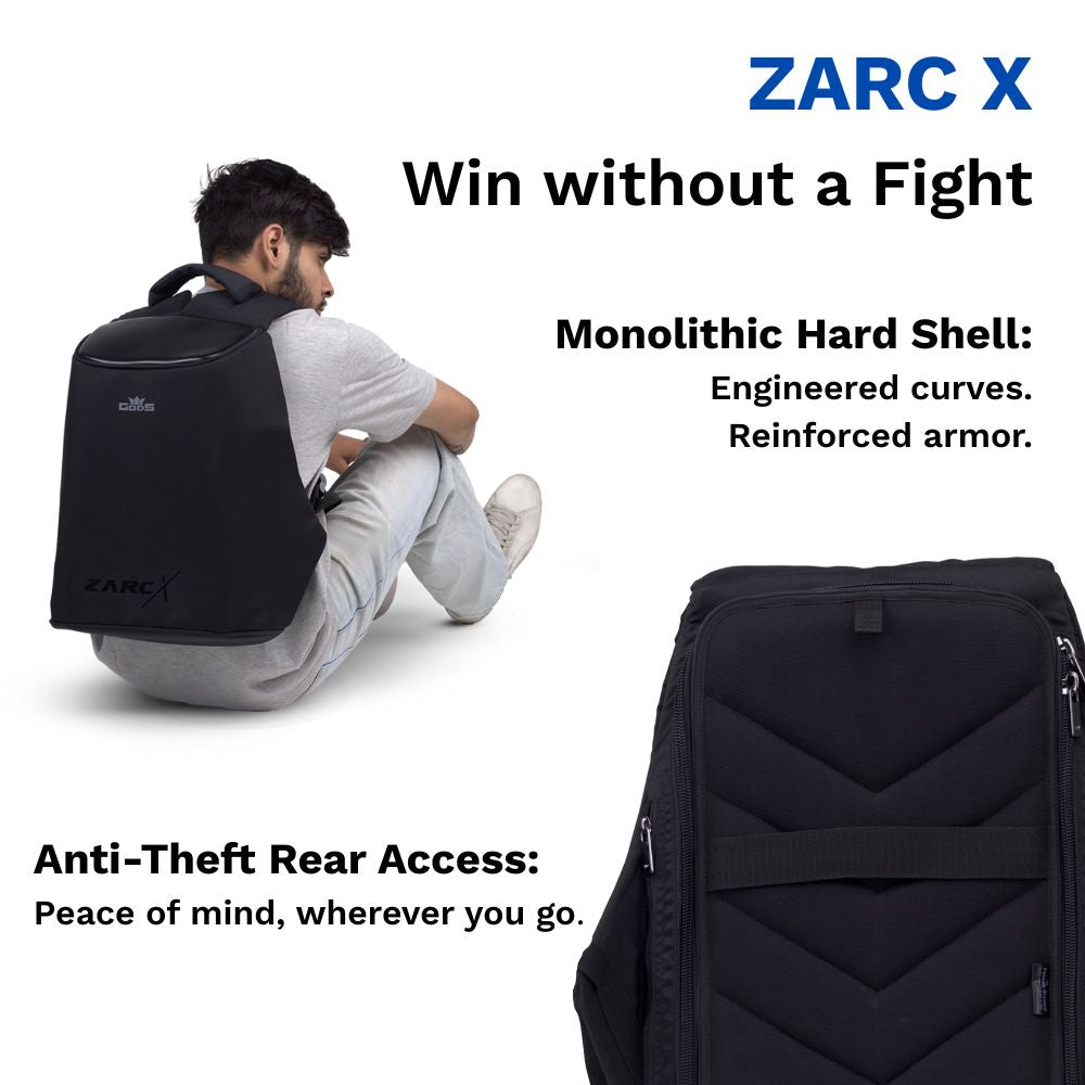 Gods - Zarc X: 22L Anti - Theft Laptop Backpack for 15.6” Laptops | Secure & Sleek Design - 