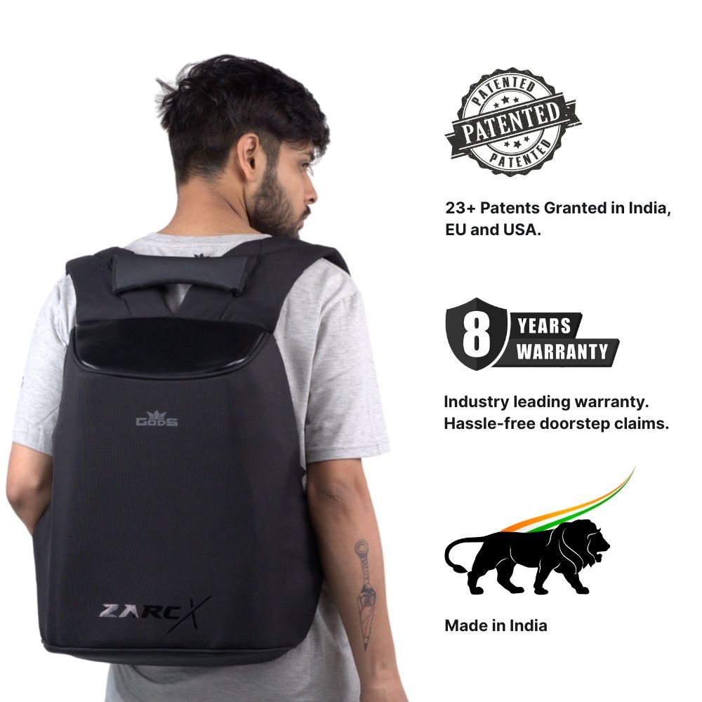 Gods - Zarc X: 22L Anti - Theft Laptop Backpack for 15.6” Laptops | Secure & Sleek Design - 